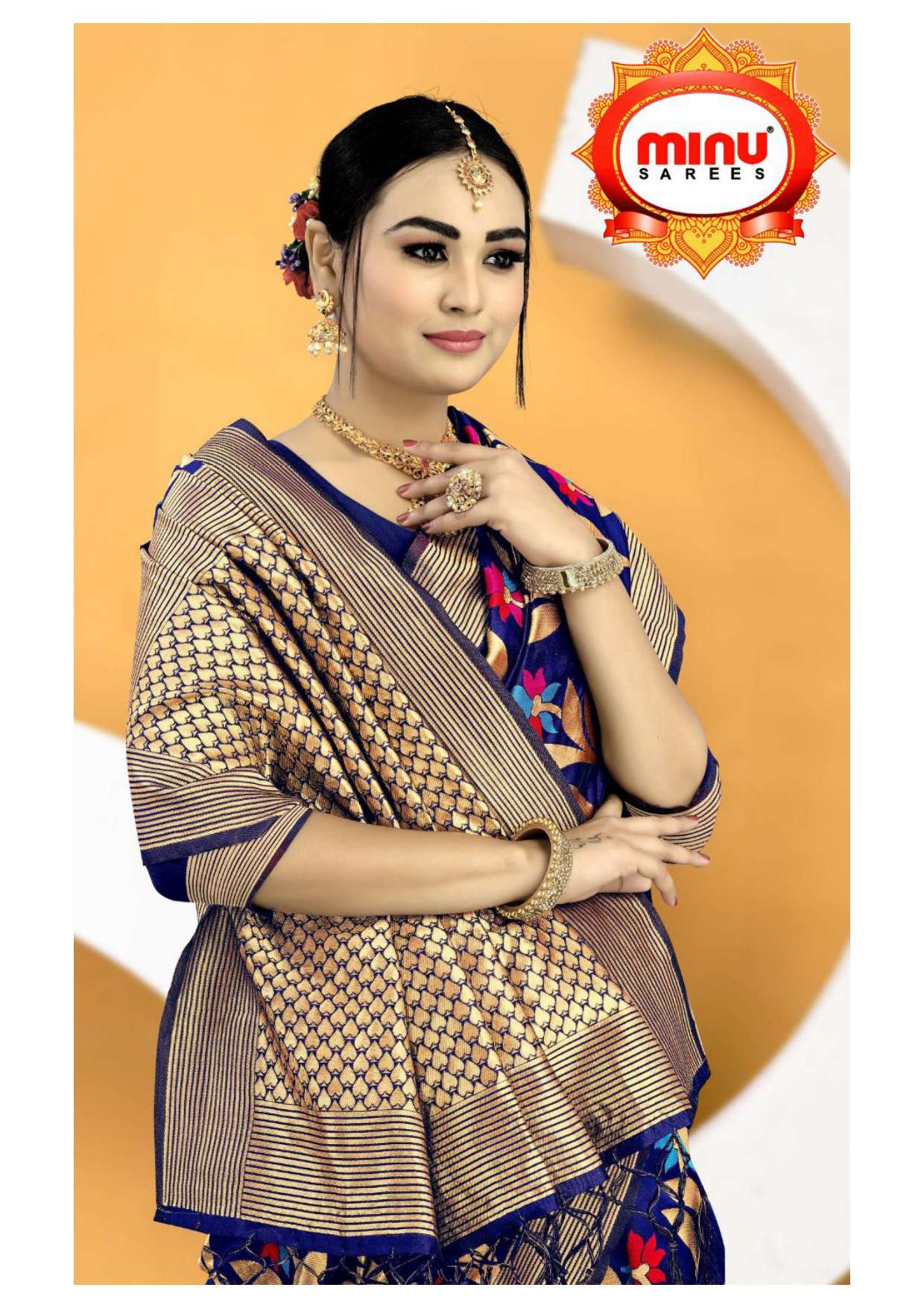 Minu TEEN PATTI Chanderi Silk Saree-10P Catalog