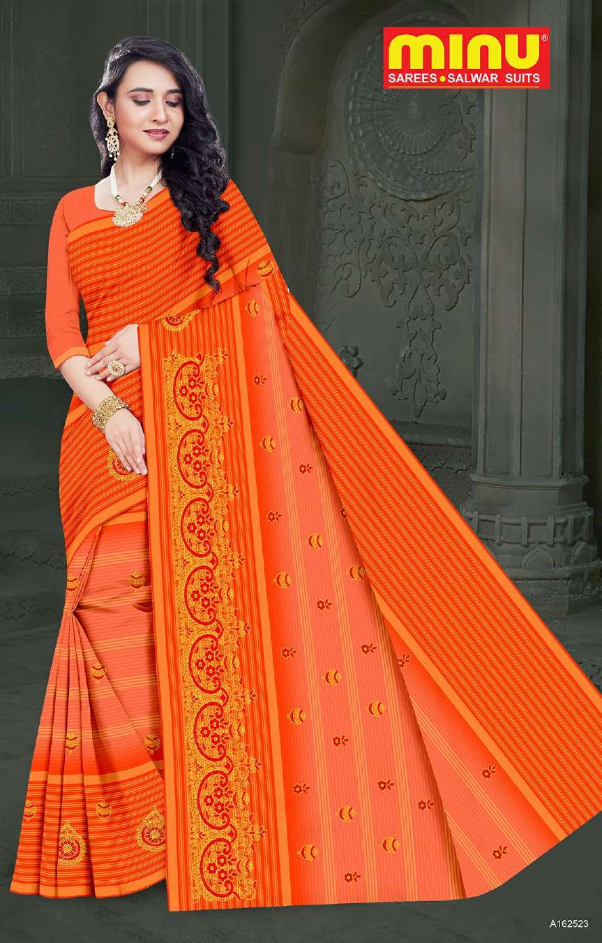 Minu WHATSAPP Cotton Embroidered Saree-8P Catalog