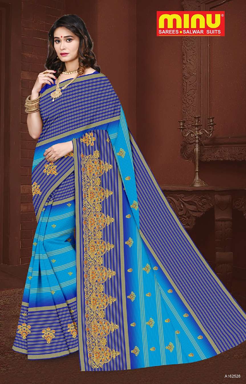Minu WHATSAPP Cotton Embroidered Saree-8P Catalog