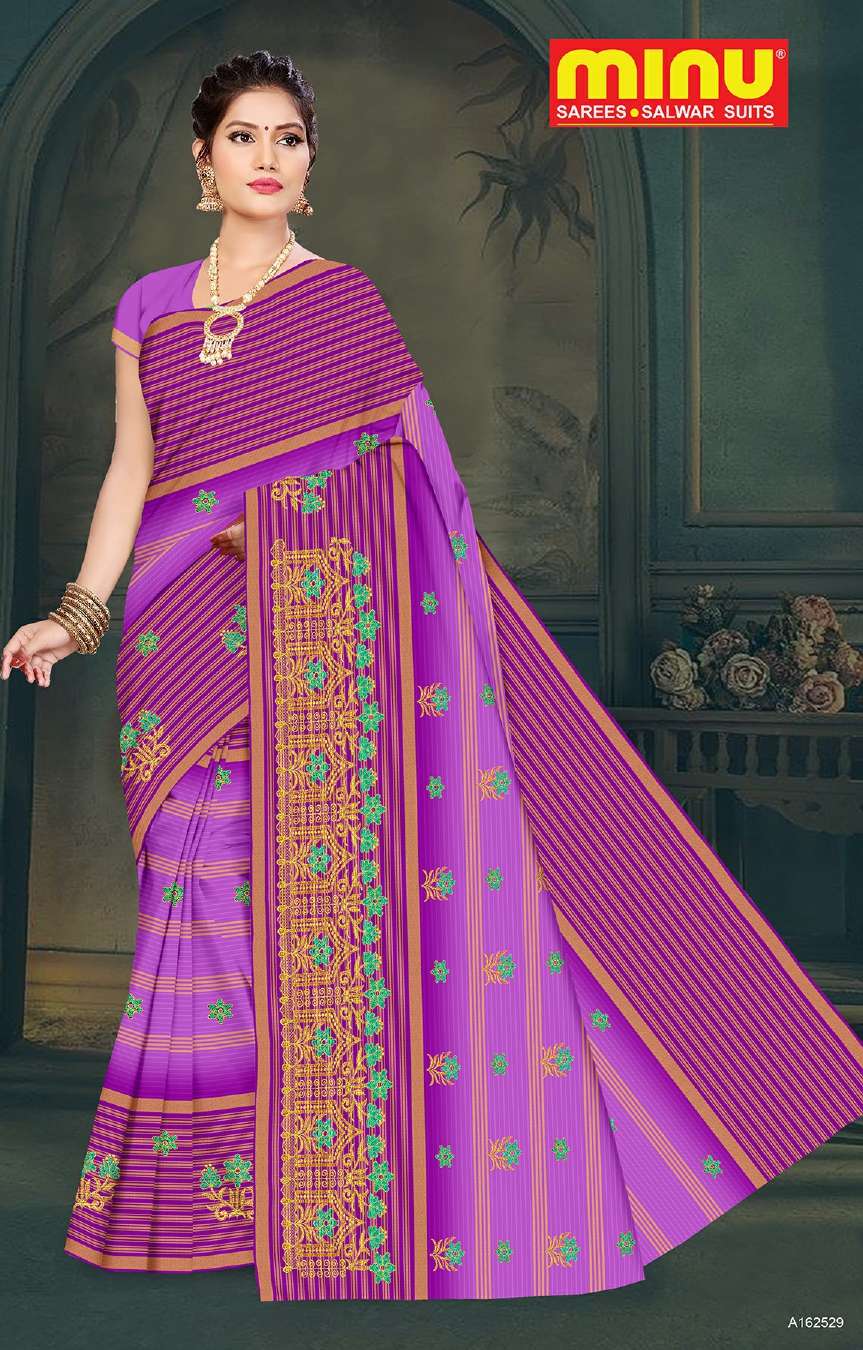 Minu WHATSAPP Cotton Embroidered Saree-8P Catalog
