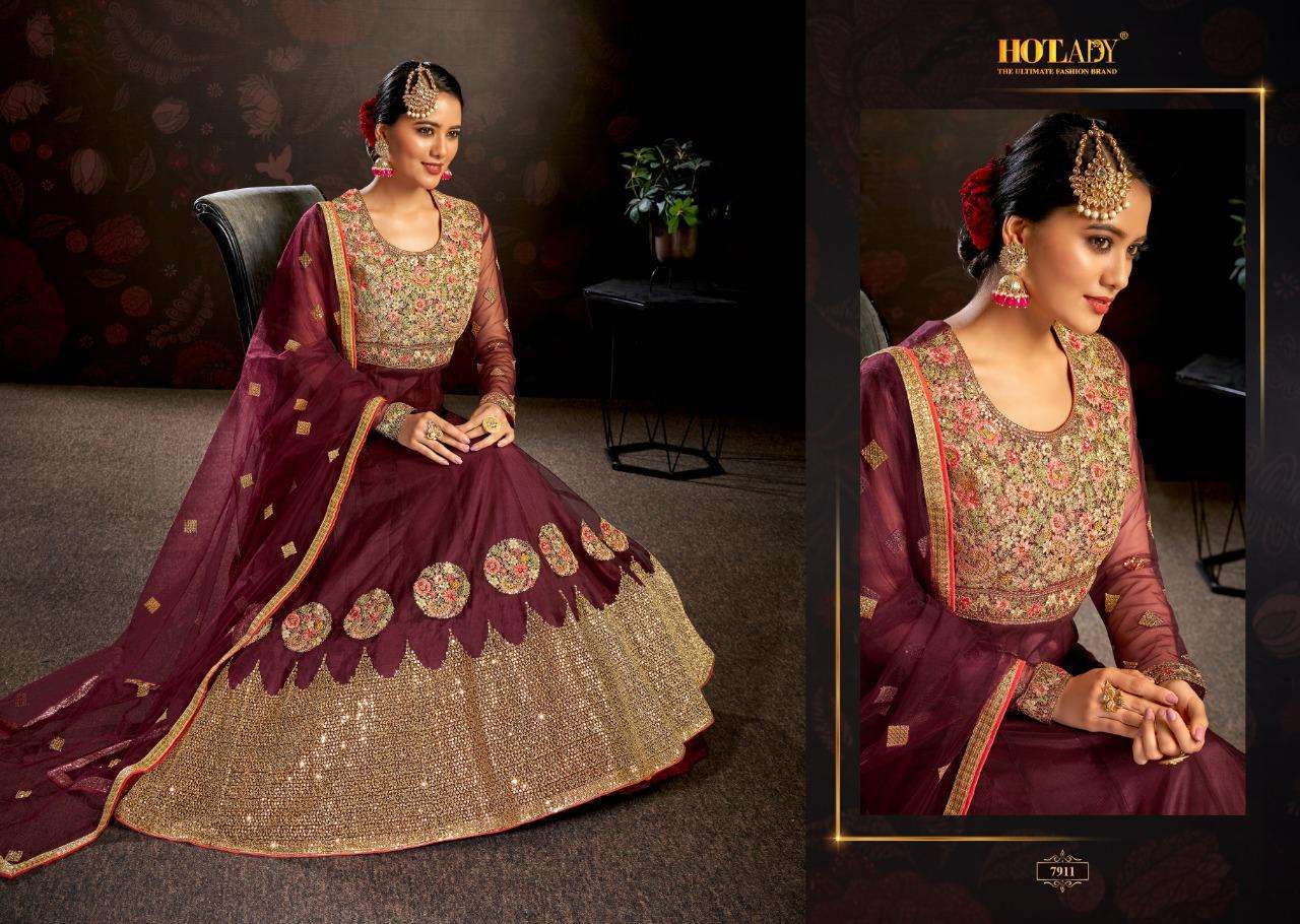  NASHEEN VOL 3 BY HOTLADY ANARKALI LONG SUIT COLLECTION