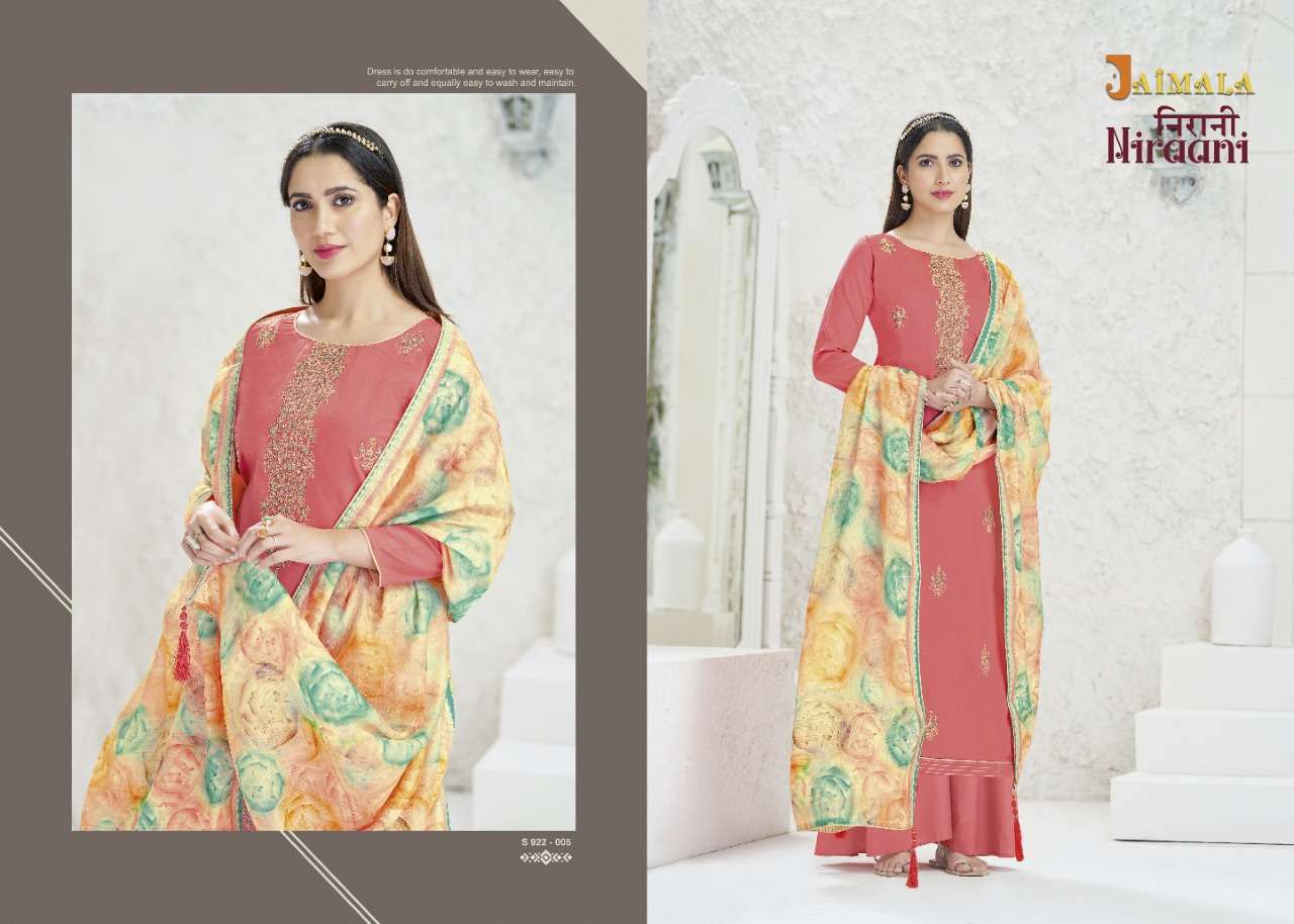 NIRAANI BY JAIMALA PURE JAM COTTON EMBROIDERY SALWAR KAMEEZ