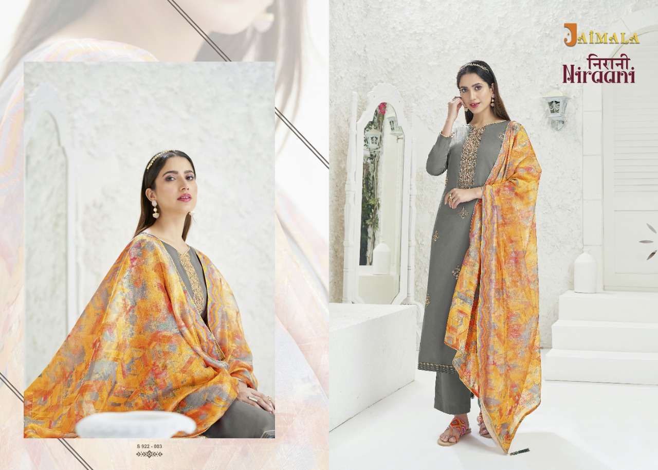 NIRAANI BY JAIMALA PURE JAM COTTON EMBROIDERY SALWAR KAMEEZ
