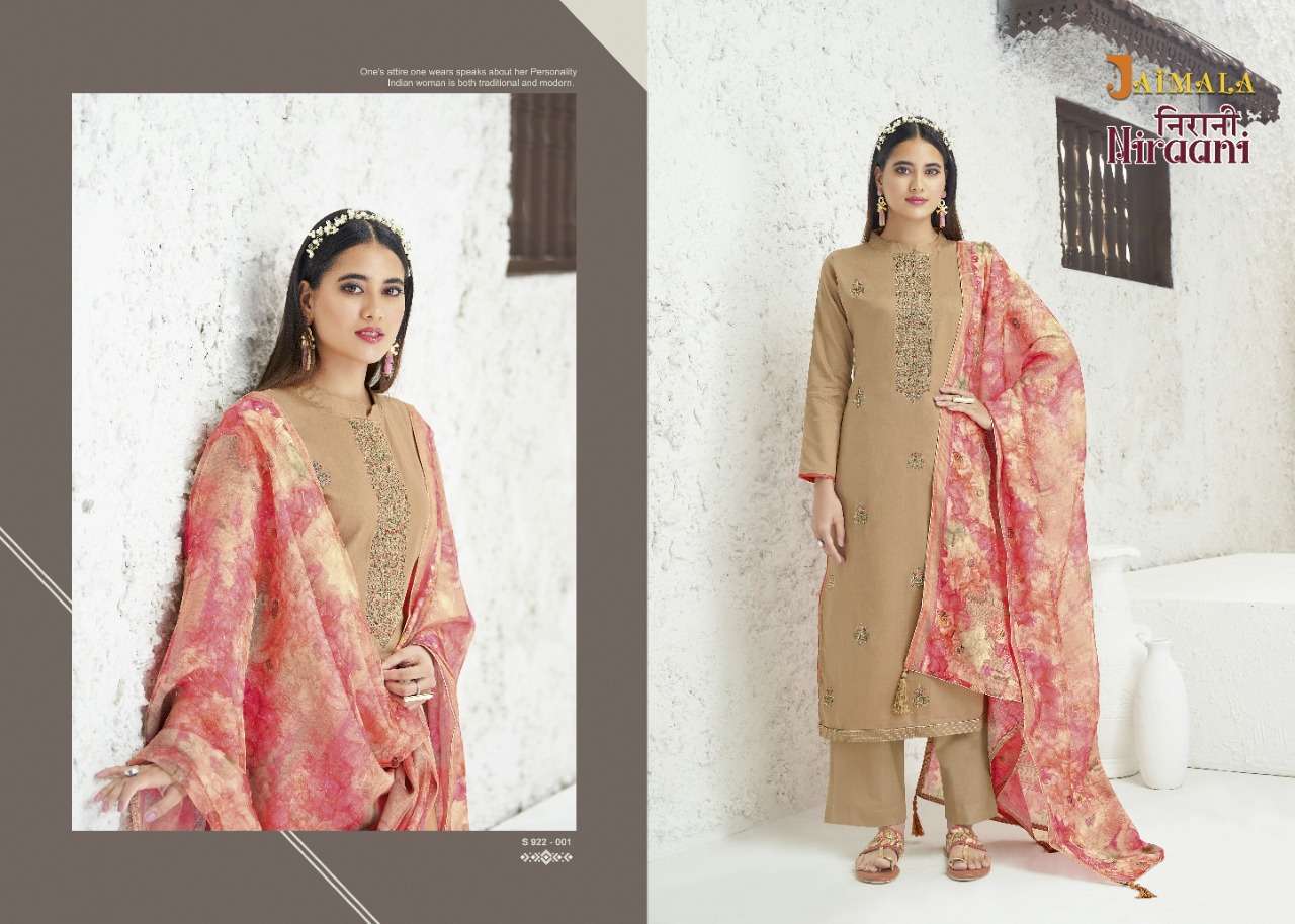 NIRAANI BY JAIMALA PURE JAM COTTON EMBROIDERY SALWAR KAMEEZ