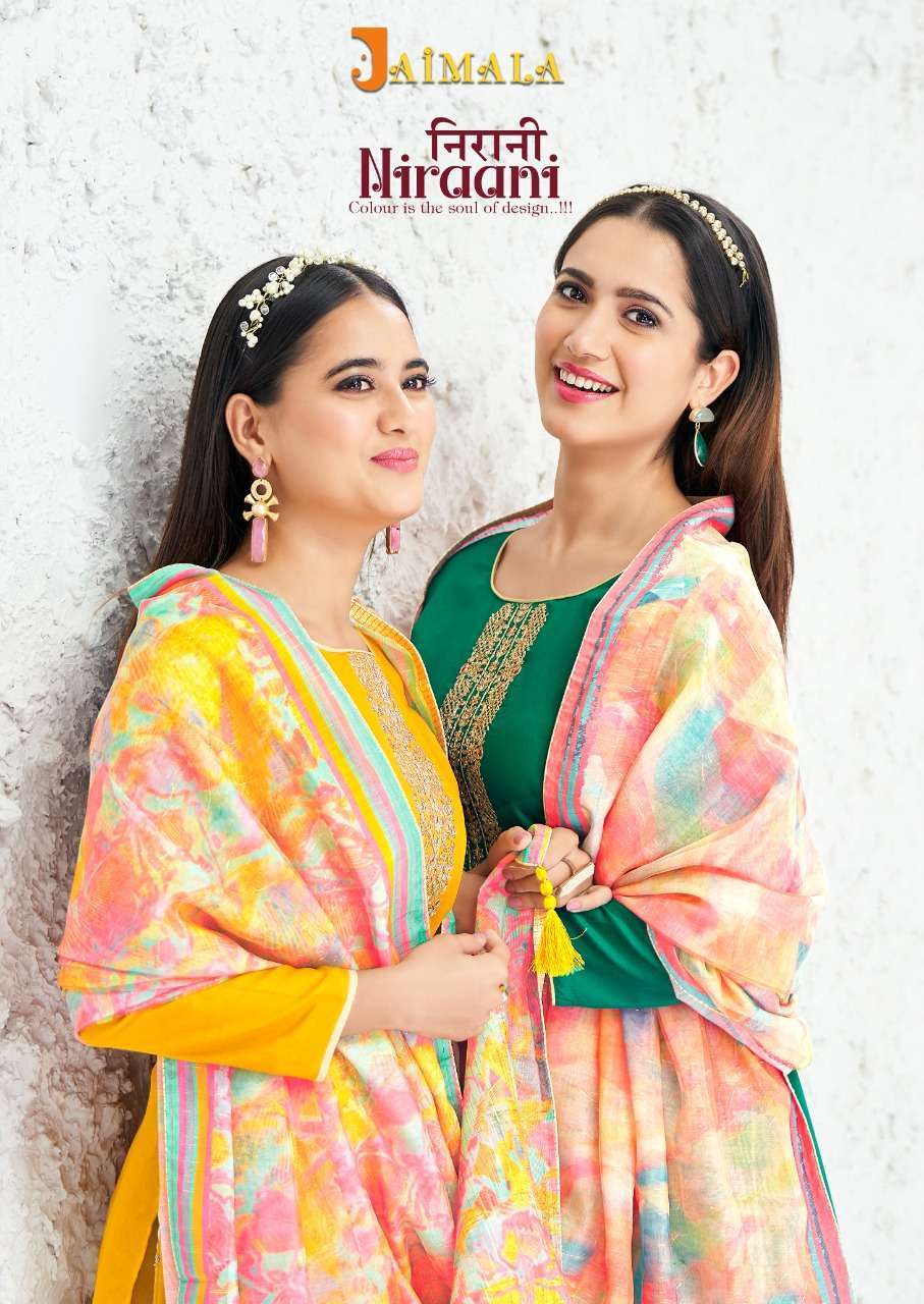 NIRAANI BY JAIMALA PURE JAM COTTON EMBROIDERY SALWAR KAMEEZ