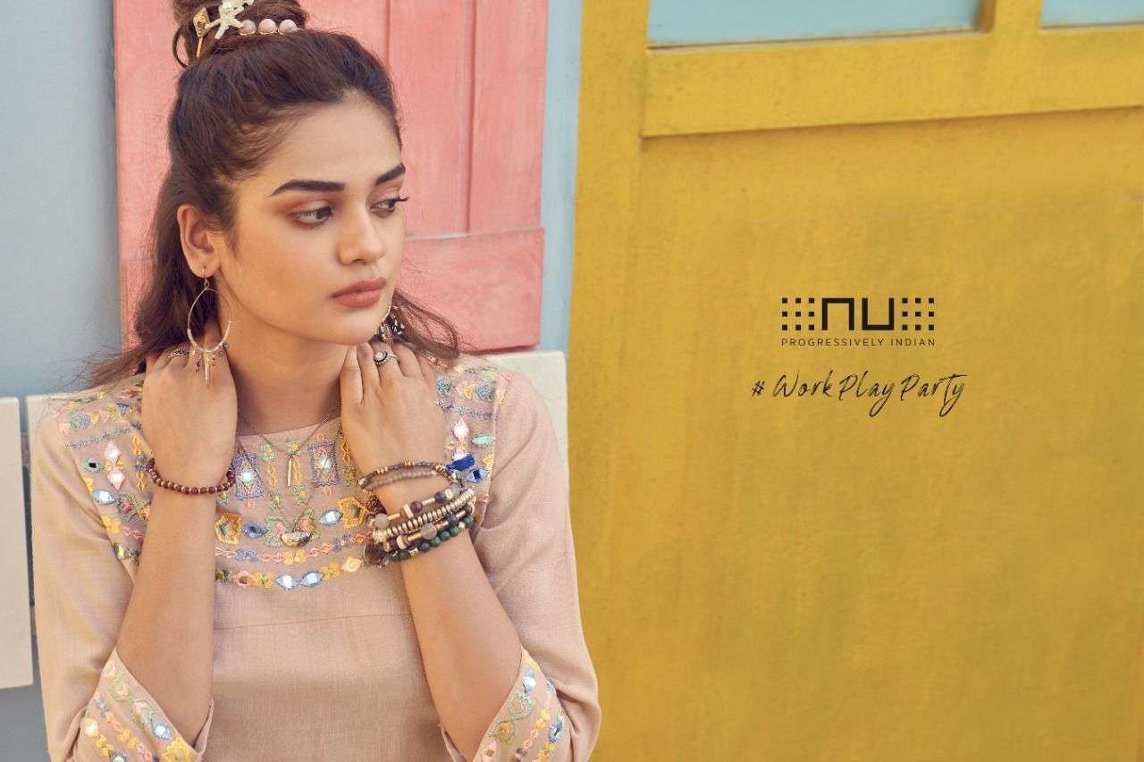 NU VOL 21 RAYON SLUB CLASSY LOOK SHORT KURTIS