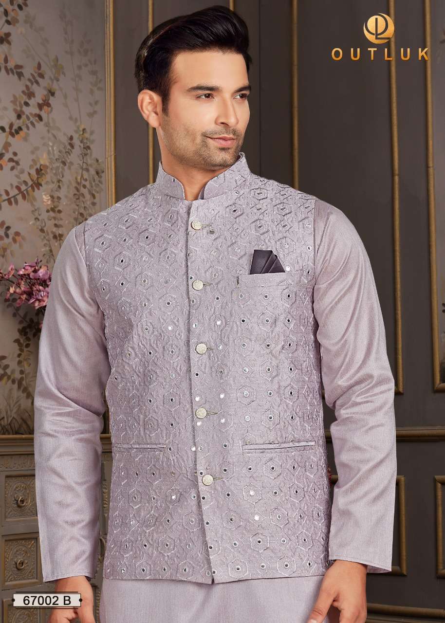 Outlook 67 A Festive Wear Kurta Pajama With Jacket Collection