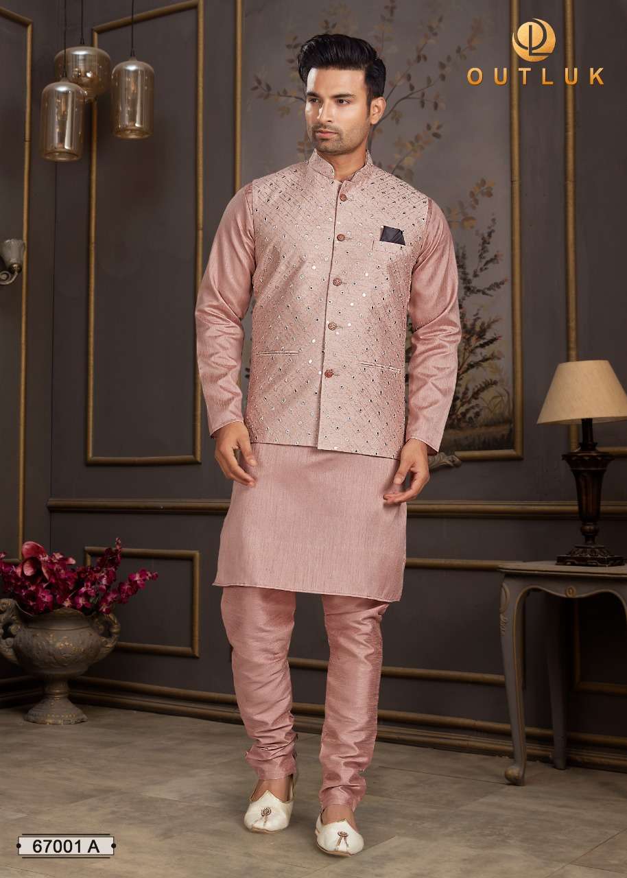 Outlook 67 A Festive Wear Kurta Pajama With Jacket Collection