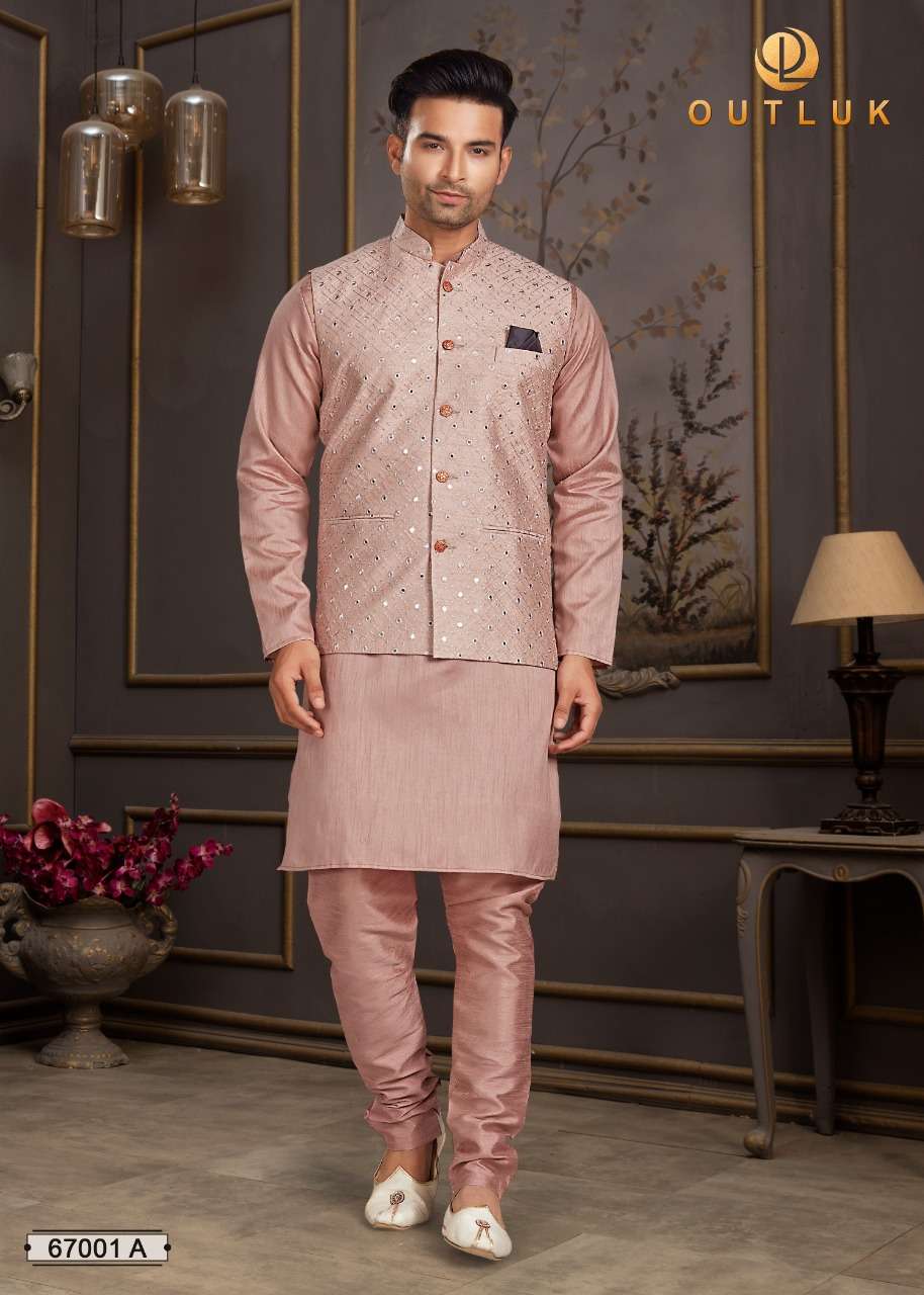 Outlook 67 A Festive Wear Kurta Pajama With Jacket Collection
