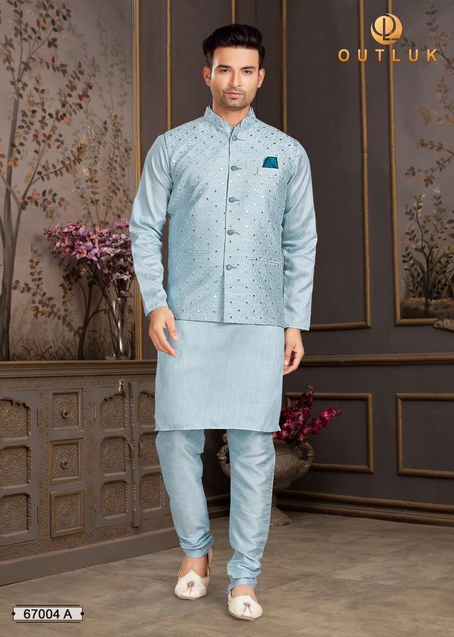 Outlook 67 A Festive Wear Kurta Pajama With Jacket Collection