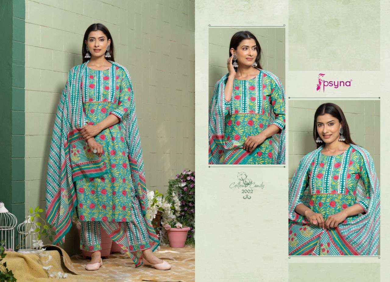 PSYNA COTTON CANDY VOL 2 BEAUTIFUL PURE COTTON PRINTED SALWAR SUITS EXPORTS