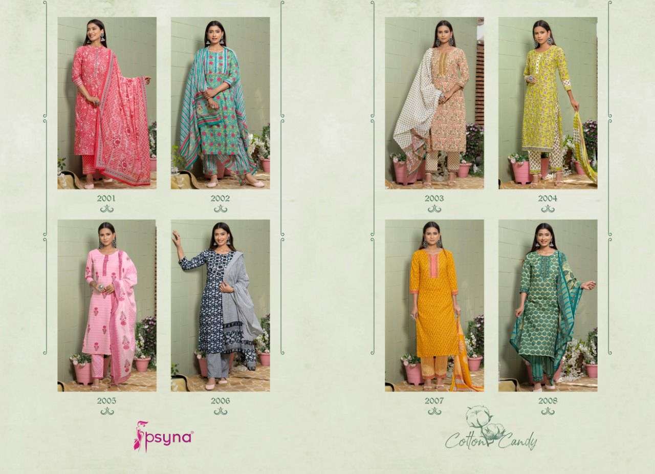 PSYNA COTTON CANDY VOL 2 BEAUTIFUL PURE COTTON PRINTED SALWAR SUITS EXPORTS