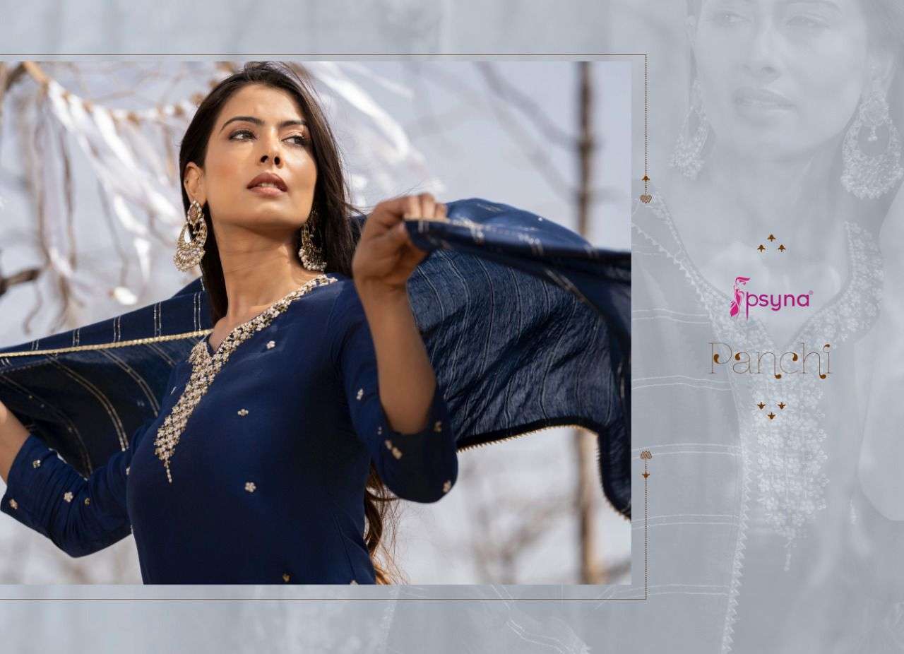  PSYNA PANCHI 4 KURTI WITH TOP BOTTOM AND DUPATTA WHOLESALER IN SURAT
