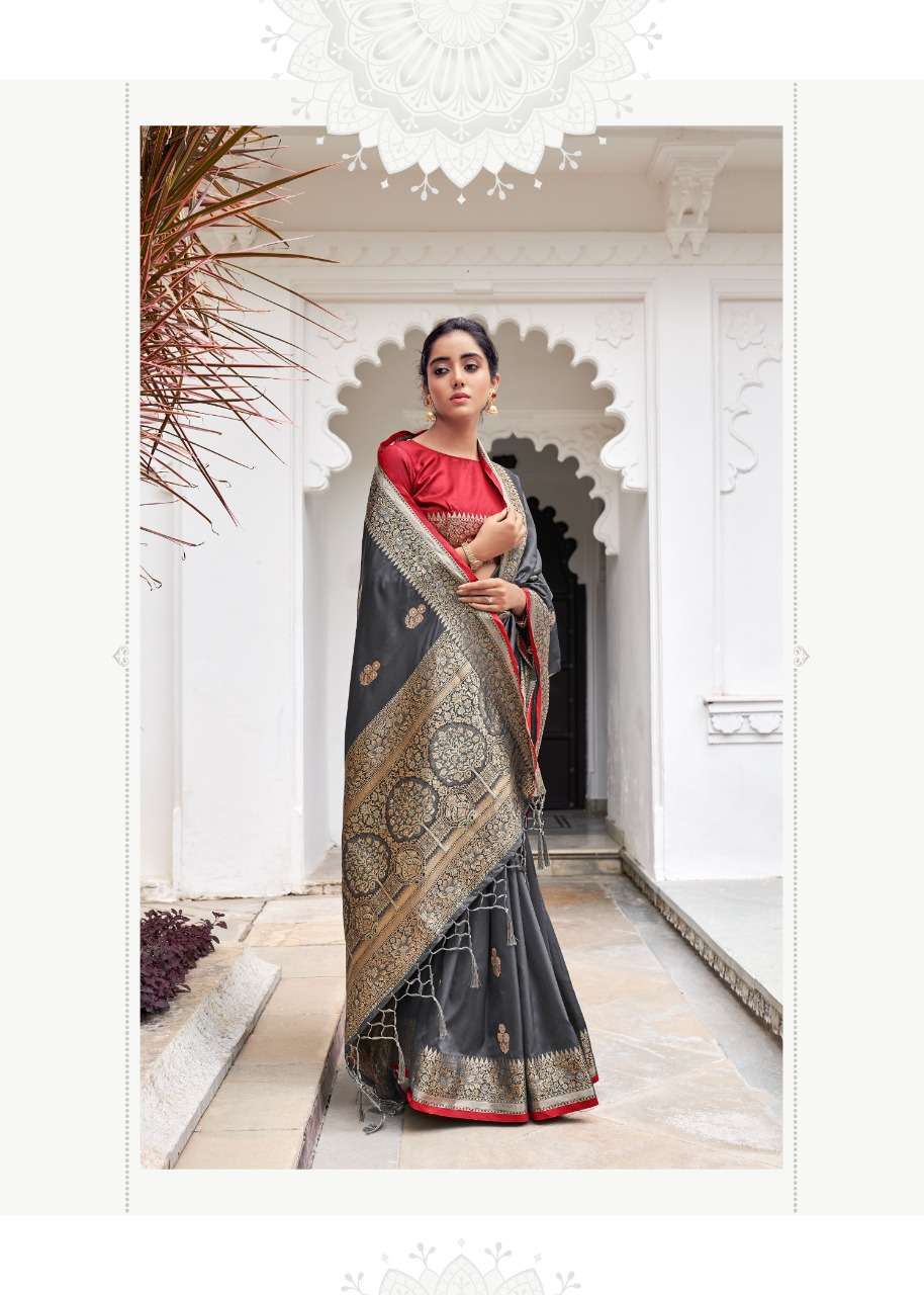 RAJYOG ANANYA SILK WEAVING SAREE WITH CONTRAST BLOUSE PATTERN