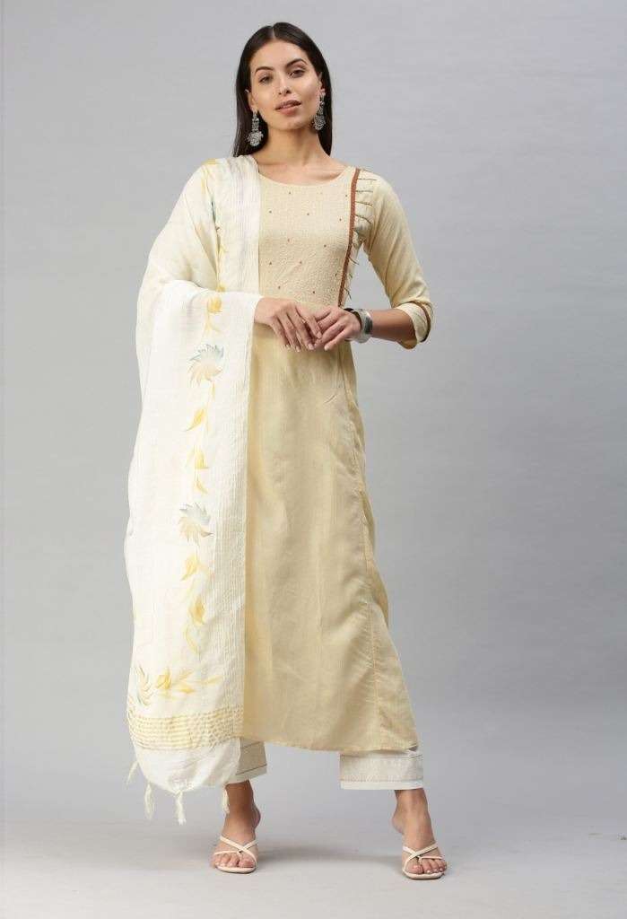 Rangoon Metro Lining Silk With Embroidery Work Exclusive Wear Ready Made Collection