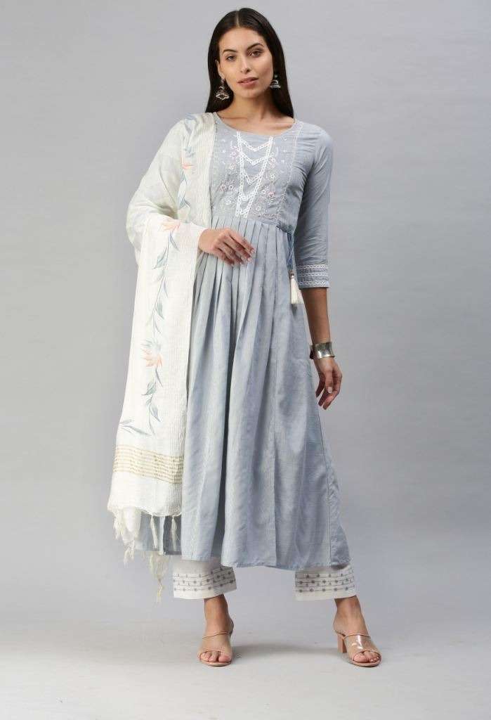Rangoon Metro Lining Silk With Embroidery Work Exclusive Wear Ready Made Collection