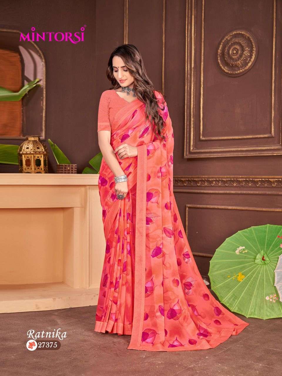 RATNIKA BY MINTORSI GEORGETTE PRINTED SAREE EXPORTER
