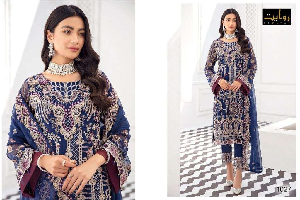 RAWAYAT RANGOON VOL 3 GEORGETTE EMBROIDERY PAKISTANI SUITS