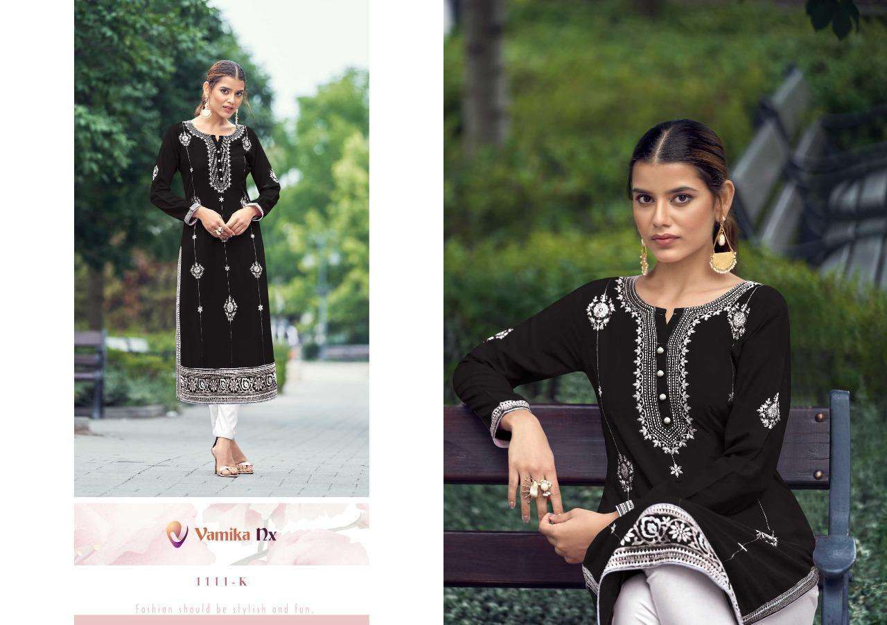 ROOH VOL 2 DARK COLOURS BY VAMIKA NX CASUAL WEAR KURTI WITH PANT SUPPLIER