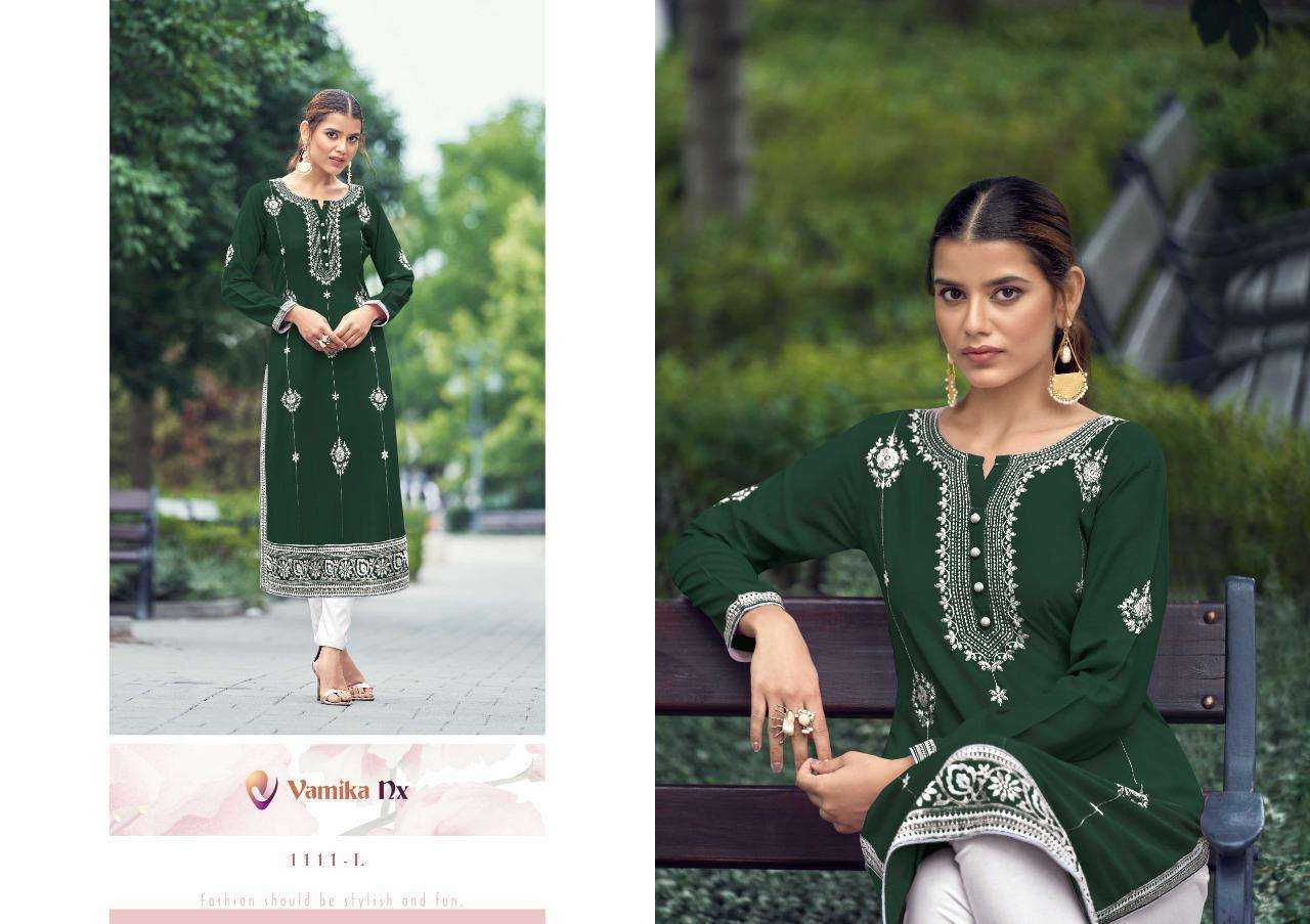 ROOH VOL 2 DARK COLOURS BY VAMIKA NX CASUAL WEAR KURTI WITH PANT SUPPLIER