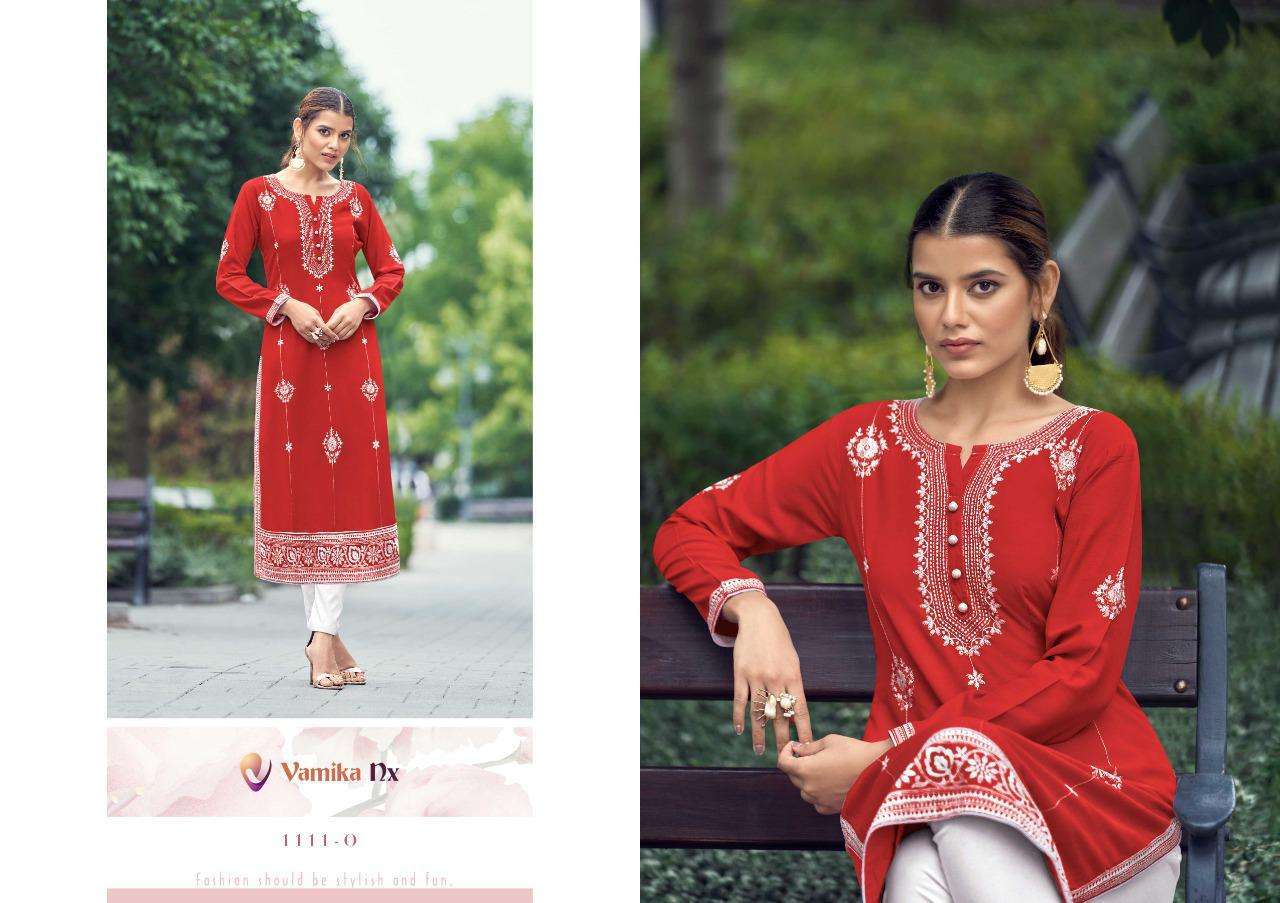 ROOH VOL 2 DARK COLOURS BY VAMIKA NX CASUAL WEAR KURTI WITH PANT SUPPLIER