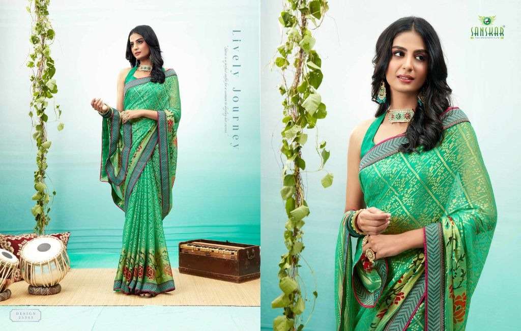 SANSKAR SHINE BRASSO PRINTED CASUAL WEAR SAREE