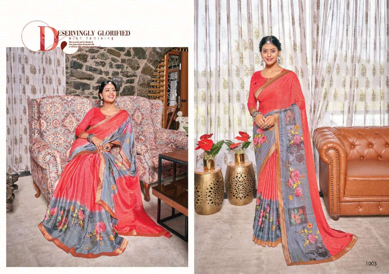 Saroj Khushi Brasso, with Beautiful Digitel Print.