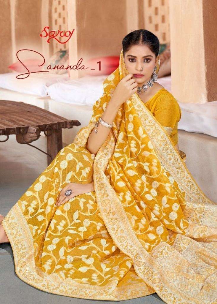 Saroj Sananda vol 1 Soft Cotton weaving Casual Wear Saree