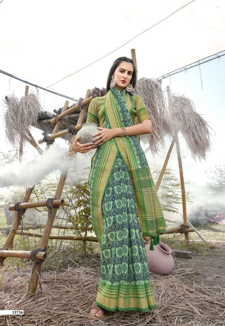 SHAKUNT WEAVES MEENA LINEN SAREE ONLINE SUPPLIER