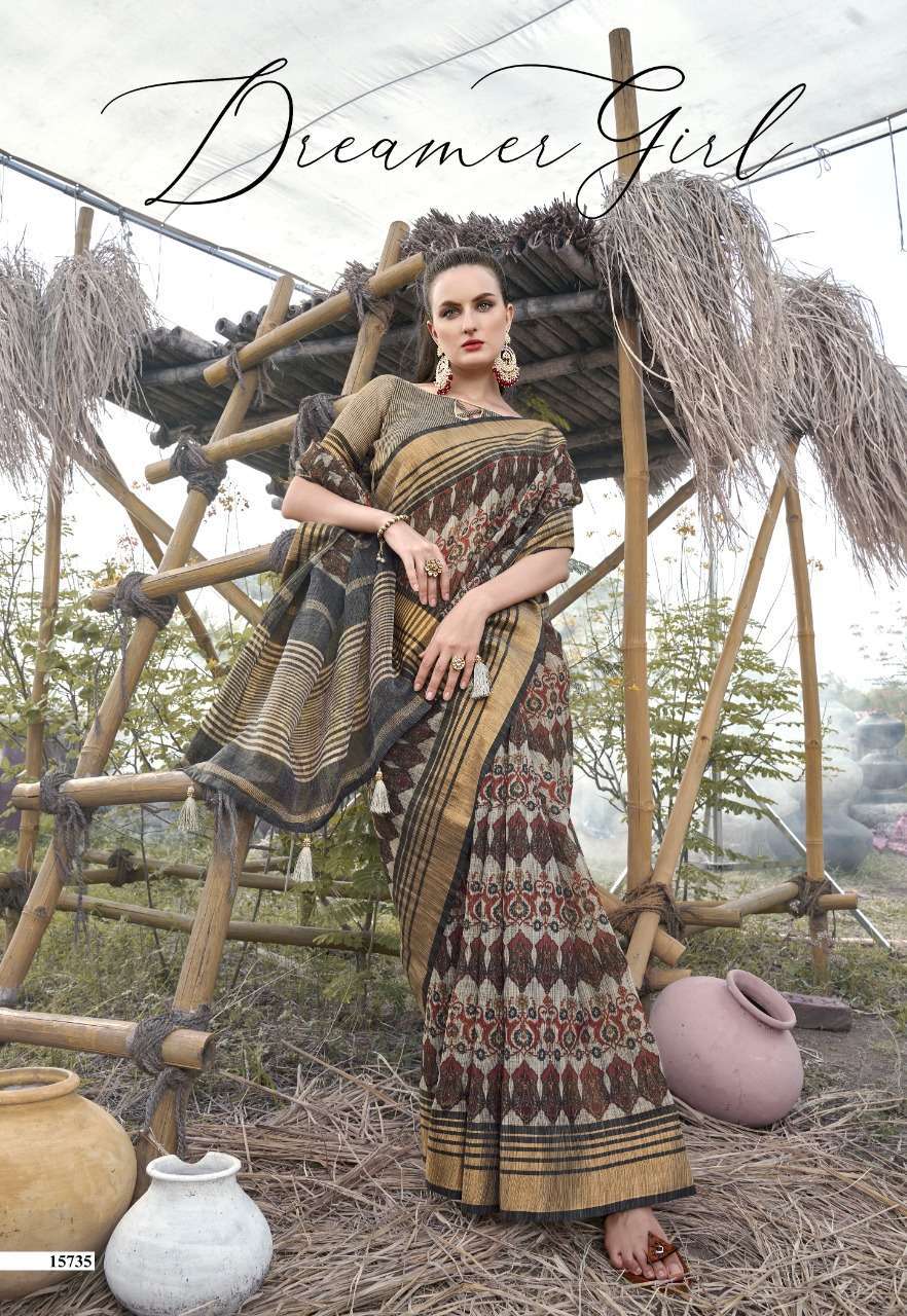 SHAKUNT WEAVES MEENA LINEN SAREE ONLINE SUPPLIER