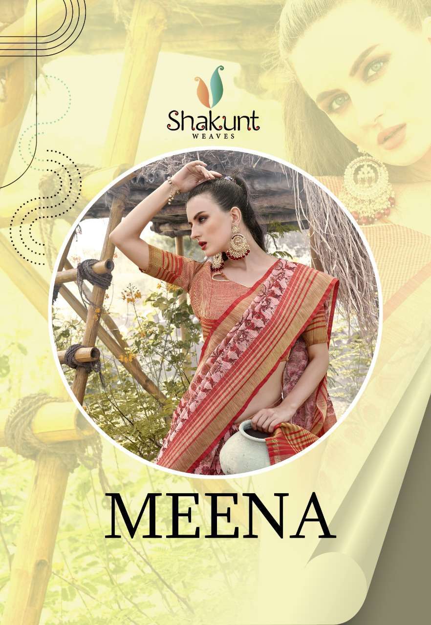 SHAKUNT WEAVES MEENA LINEN SAREE ONLINE SUPPLIER