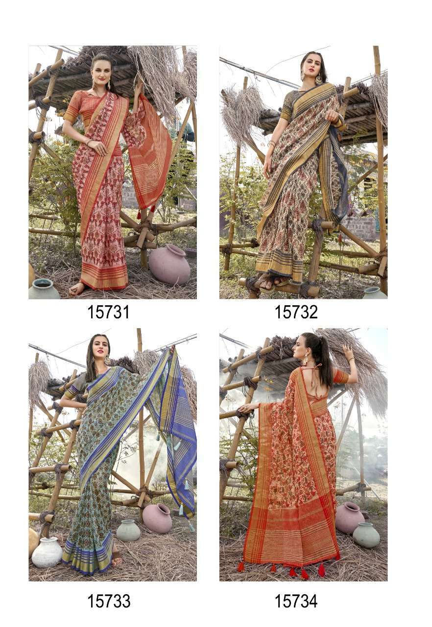 SHAKUNT WEAVES MEENA LINEN SAREE ONLINE SUPPLIER