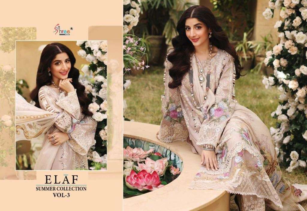 SHREE ELAF SUMMER COLLECTION VOL 3 PURE COTTON EMBROIDERY PAKISTANI SALWAR SUITS COLLECTION