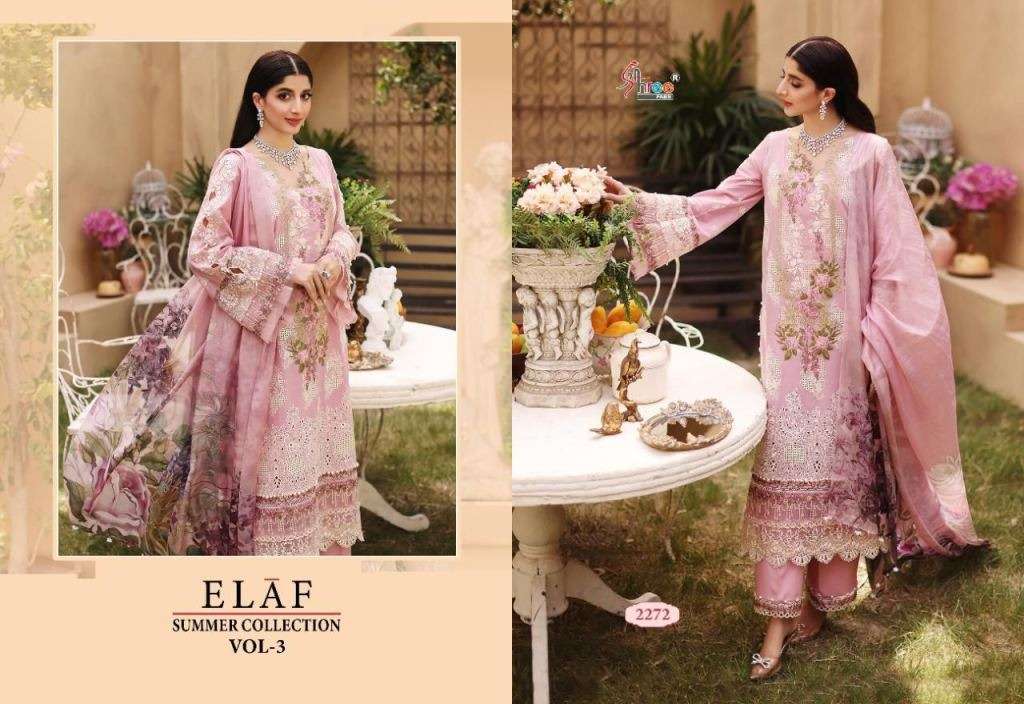 SHREE ELAF SUMMER COLLECTION VOL 3 PURE COTTON EMBROIDERY PAKISTANI SALWAR SUITS COLLECTION