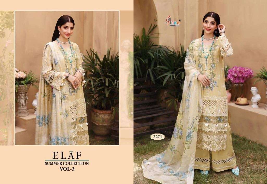 SHREE ELAF SUMMER COLLECTION VOL 3 PURE COTTON EMBROIDERY PAKISTANI SALWAR SUITS COLLECTION