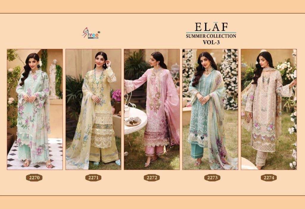 SHREE ELAF SUMMER COLLECTION VOL 3 PURE COTTON EMBROIDERY PAKISTANI SALWAR SUITS COLLECTION