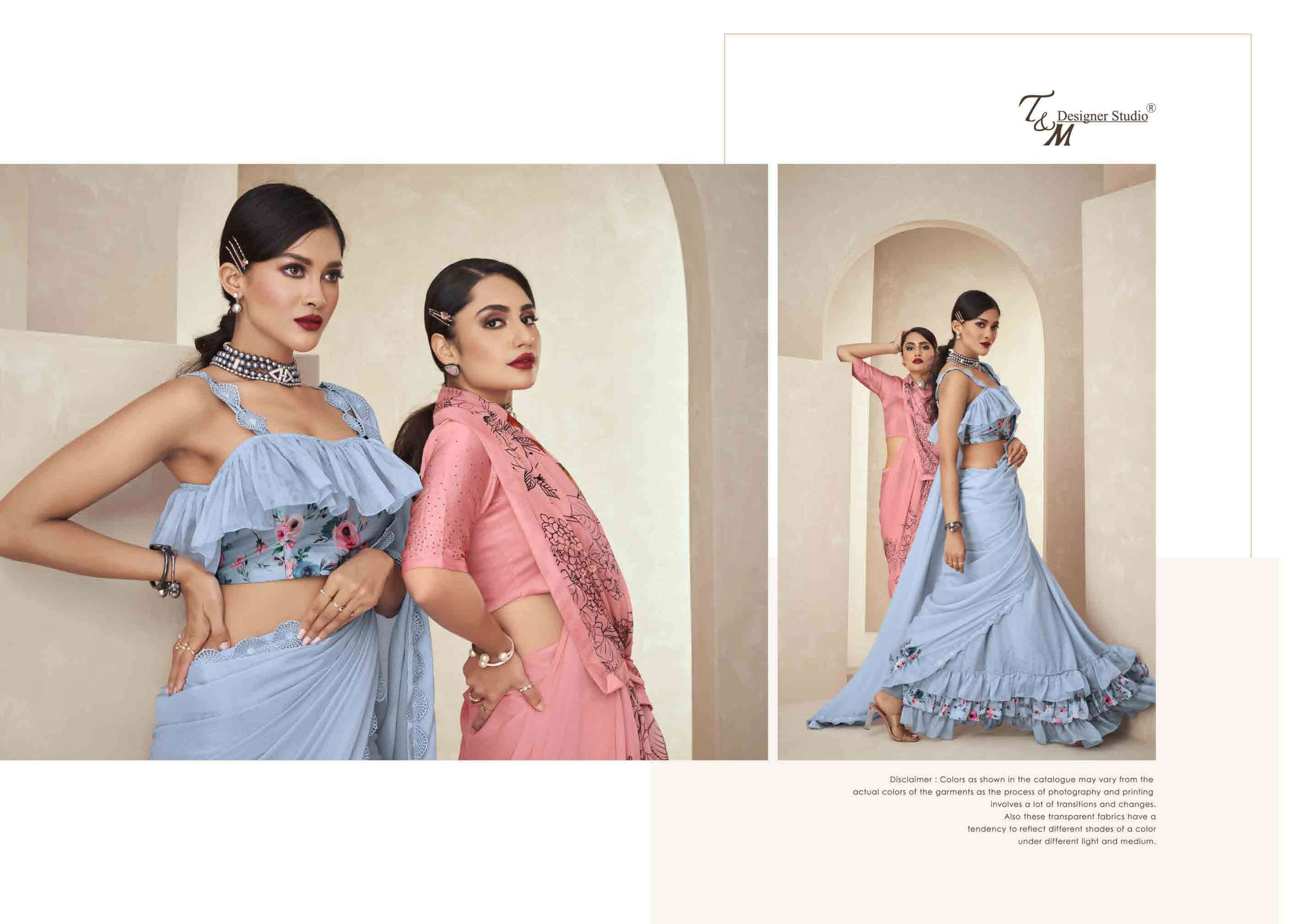 T & M DESIGNER GRACE VOL 17 3709-3722 SERIES BRANDED SAREE WHOLESALER IN SURAT