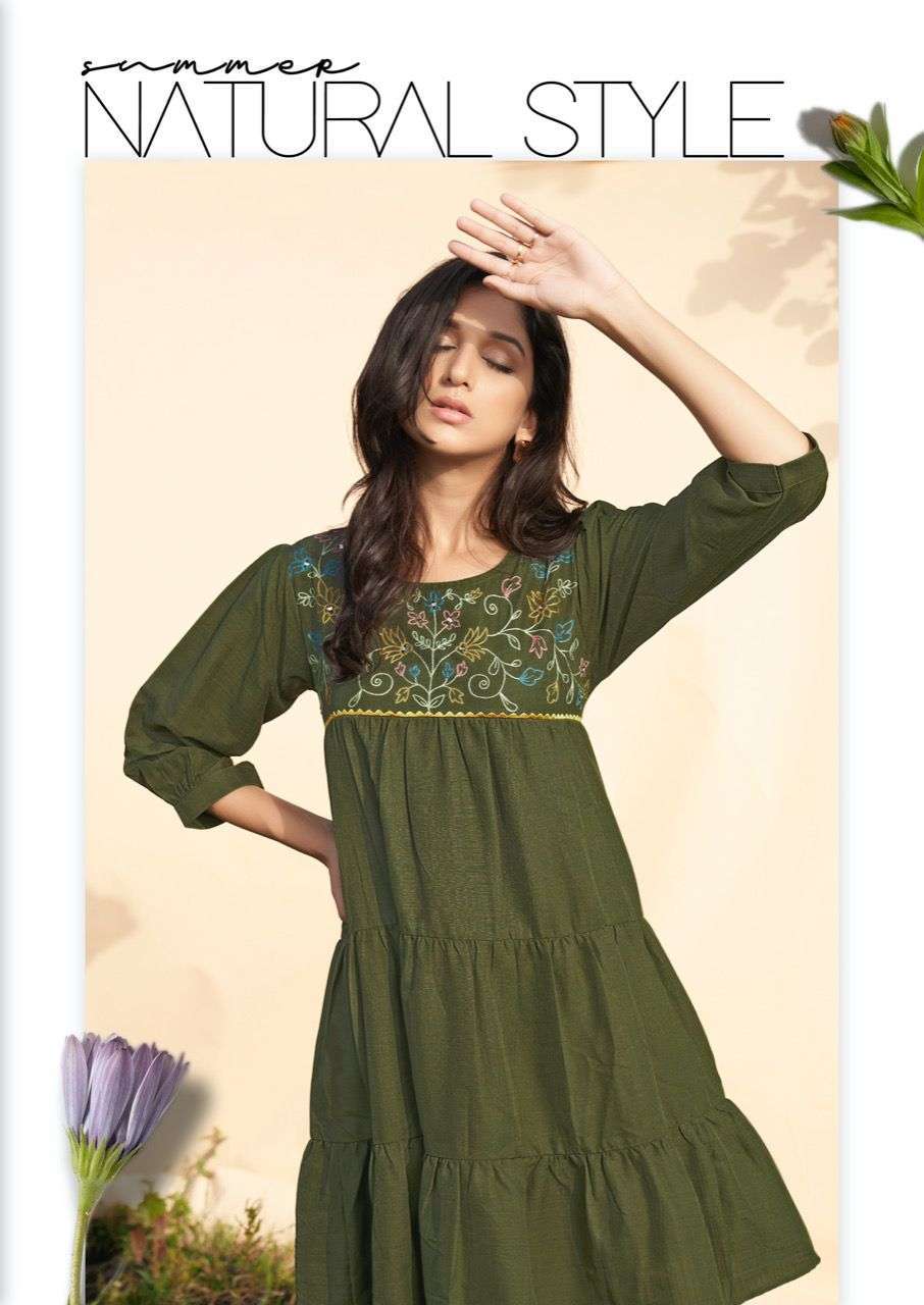 THE CONCH BY RIYA DESIGNER FANCY SHORT KURTIES TOPS COLLECTION LIMITED STOCK