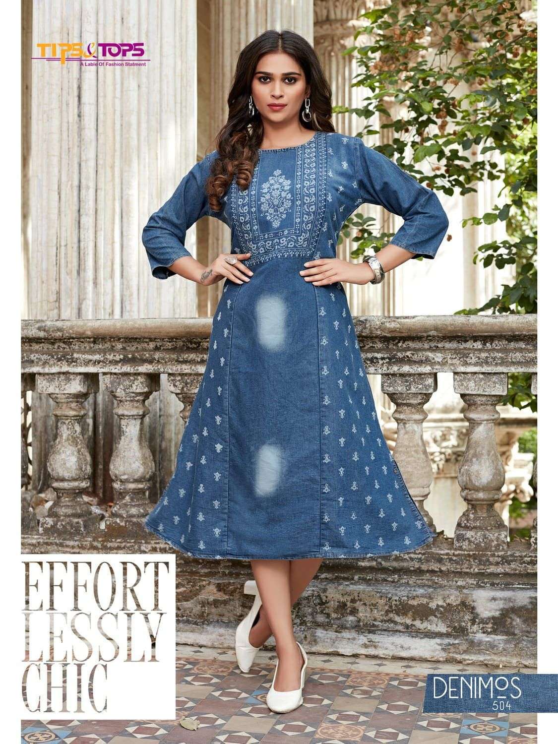 TIPS & TOPS DENIMOS VOL 5 DENIM A LINE KURTIS TRENDY COLLECTION