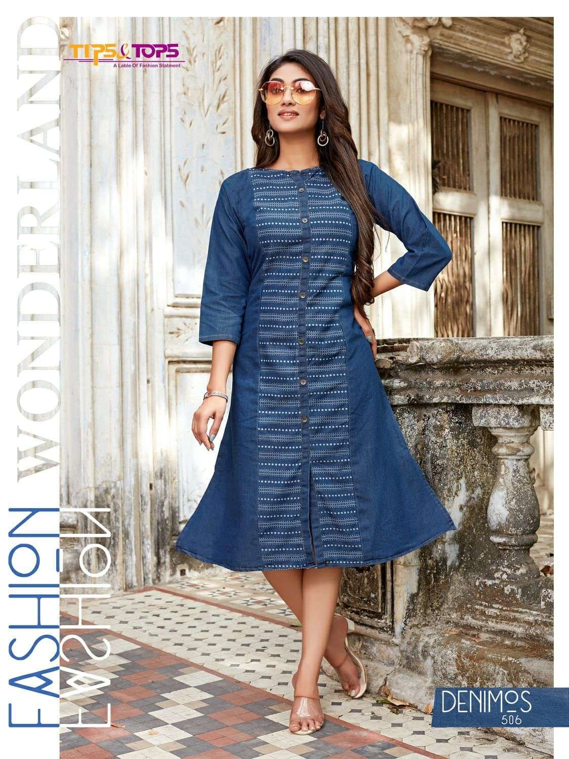 TIPS & TOPS DENIMOS VOL 5 DENIM A LINE KURTIS TRENDY COLLECTION