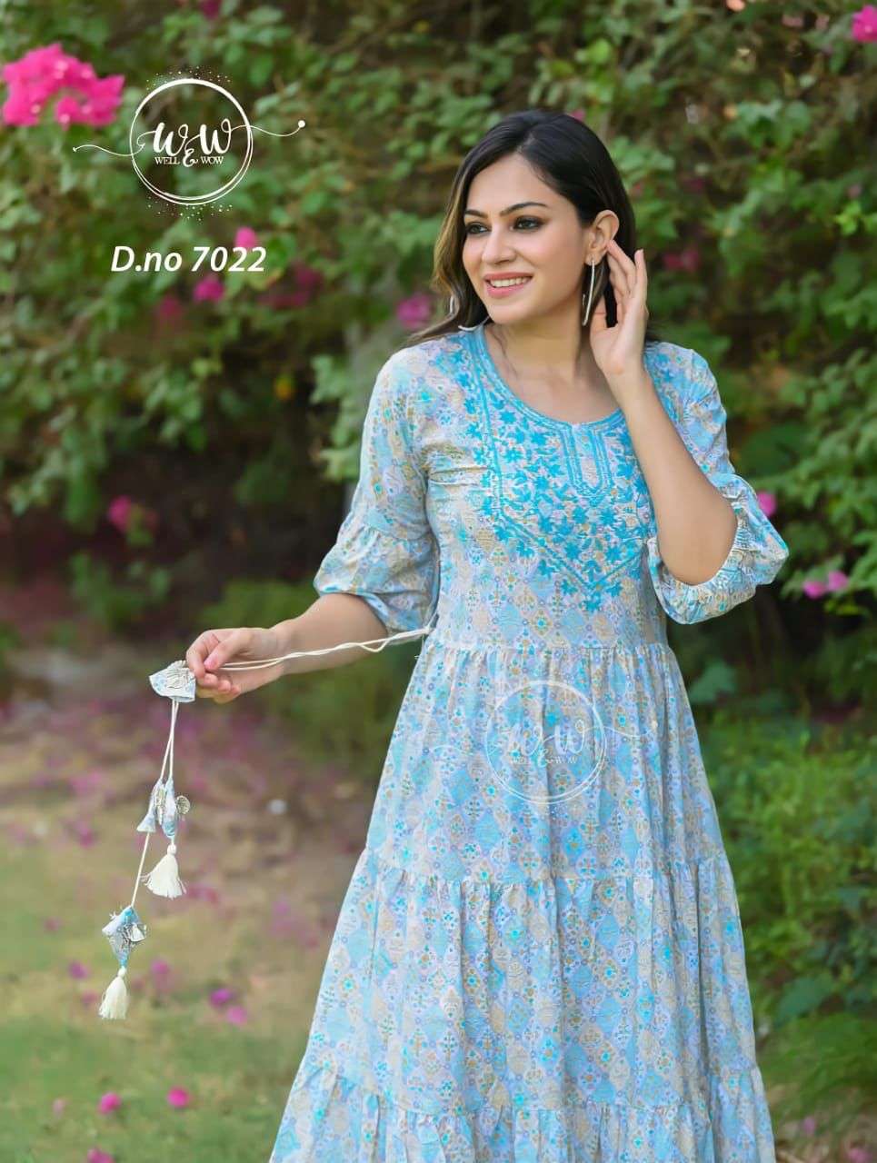 W&W Light sky Blue Premium  Wow Designer Collection D 7022