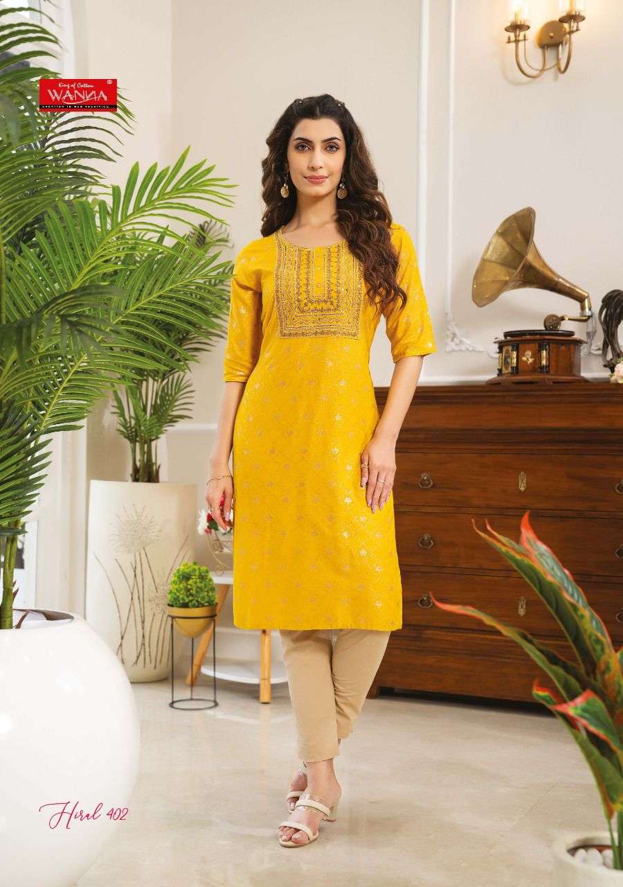 Wanna®️ Product  Hiral vol-4 Print Kurtis catalogue  office wear kurtis