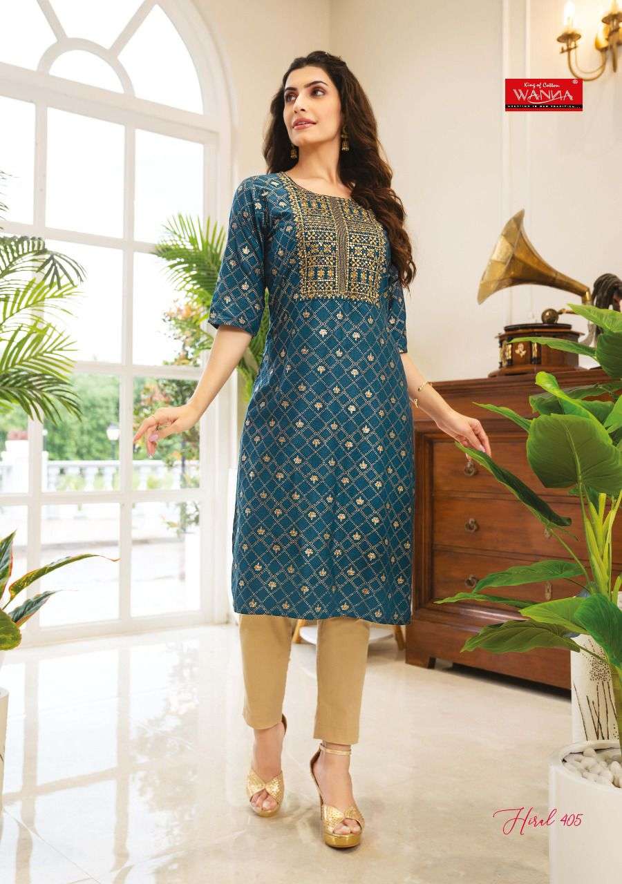 Wanna®️ Product  Hiral vol-4 Print Kurtis catalogue  office wear kurtis