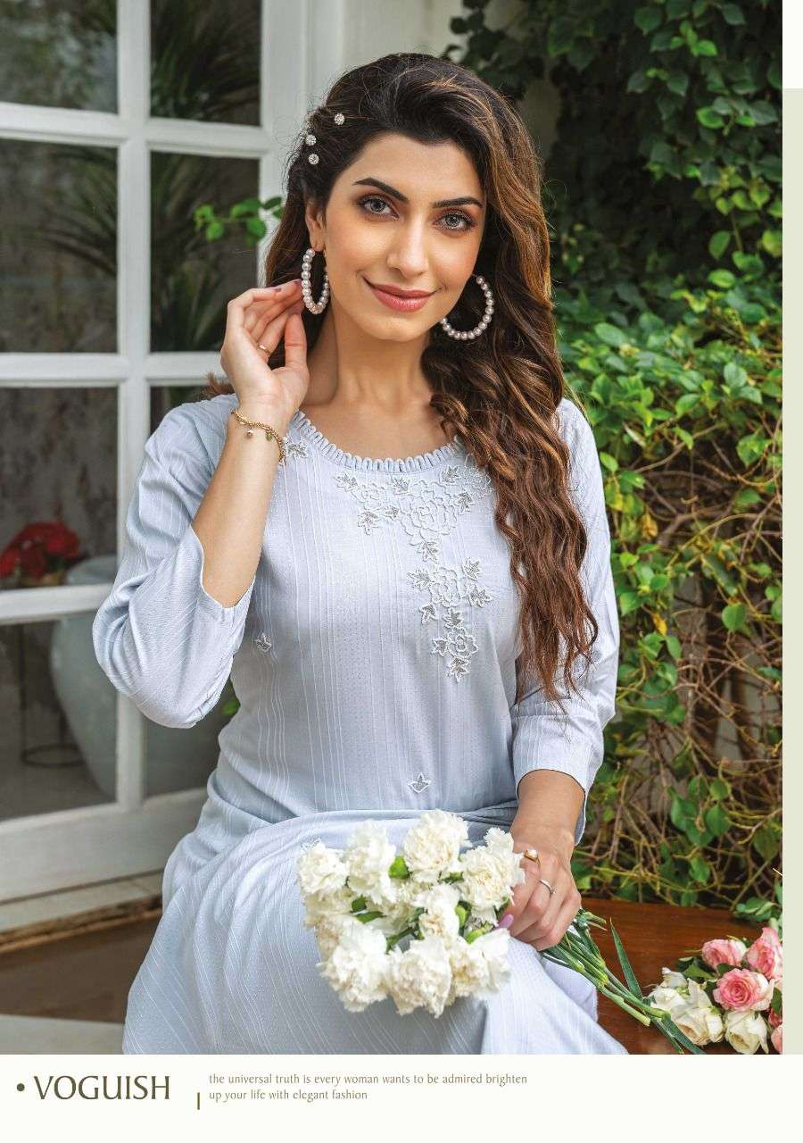 Wanna®️ ProductLaunch New Super Fancy Rayon Hand Work Kurti With Pant Catalogue name :
