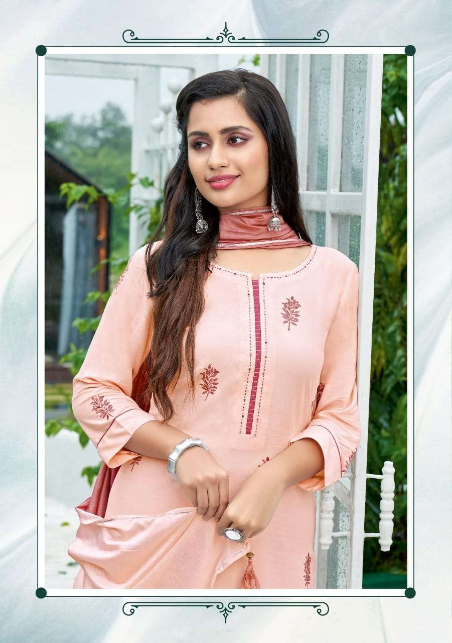  WOOGLEE BUTTERFLY FANCY KURTI WITH BOTTOM AND DUPATTA SET READYMADE ONLINE