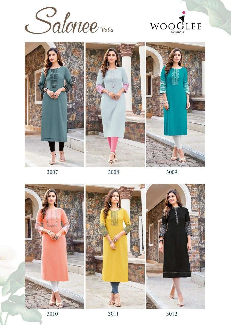 WOOGLEE SALONEE VOL 2 Catalogue Office wear Kurtis wholesale