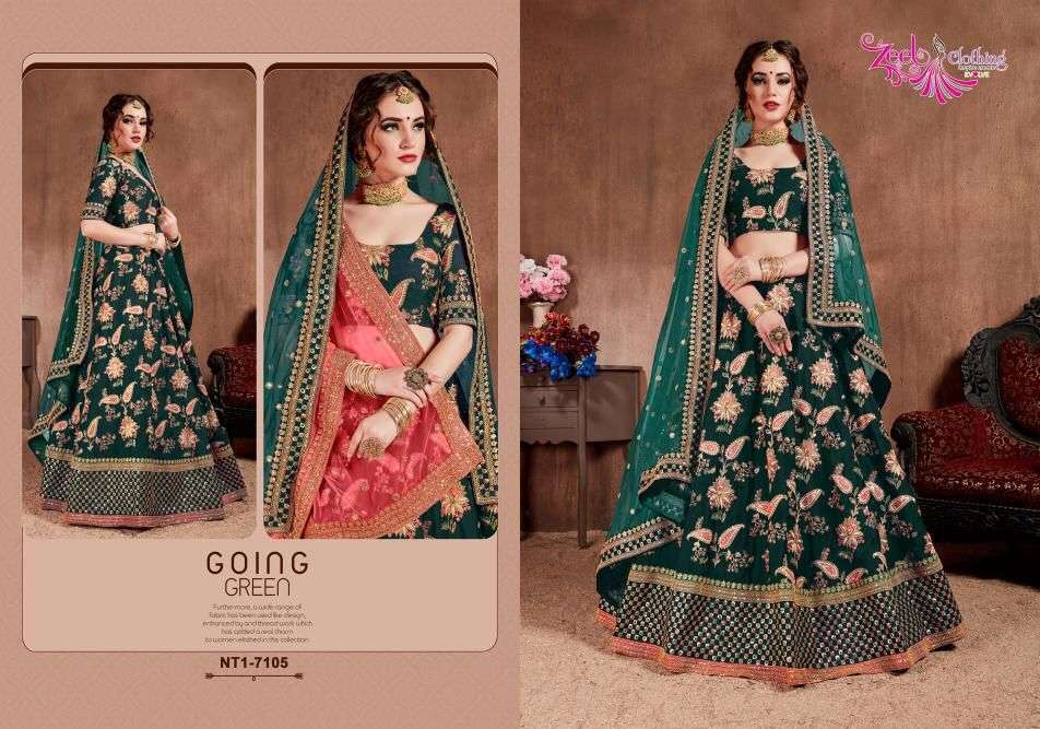 ZEEL CLOTHING NEO TRADITIONAL VOL 1 7101-7108 SERIES LEHENGA CHOLI COLLECTION BEST RATE