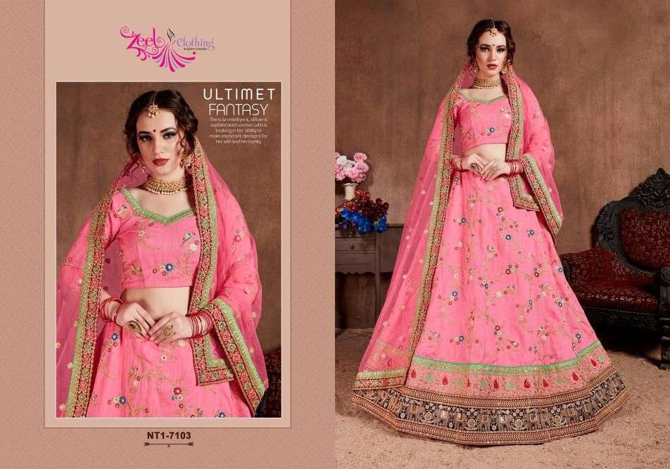 ZEEL CLOTHING NEO TRADITIONAL VOL 1 7101-7108 SERIES LEHENGA CHOLI COLLECTION BEST RATE