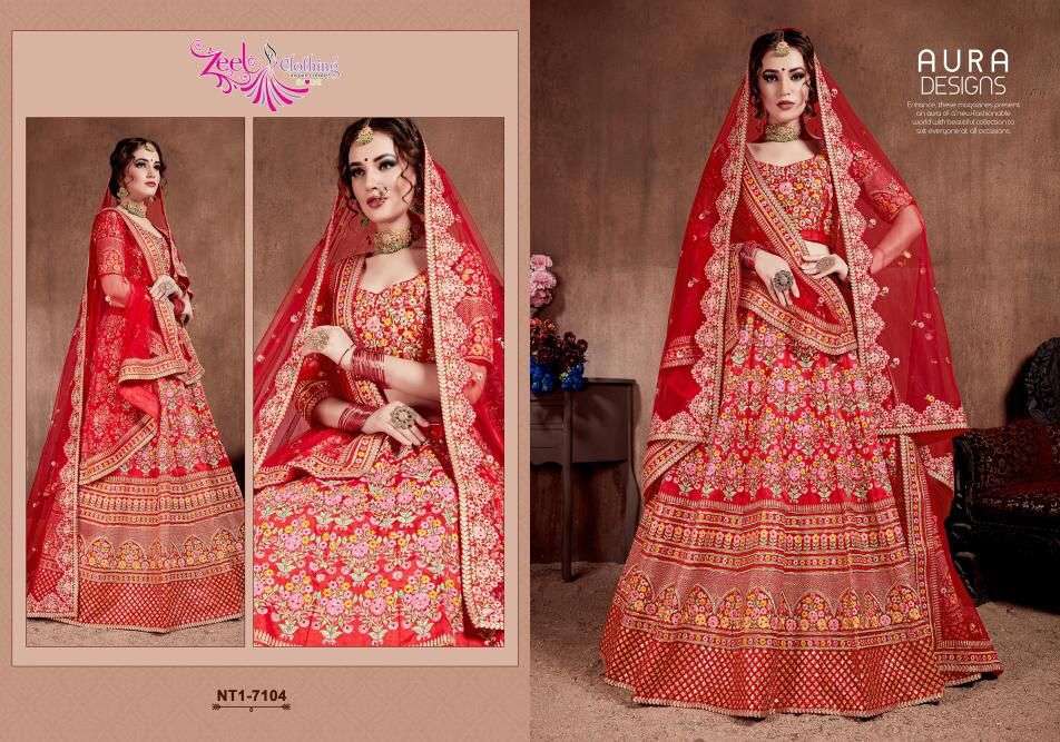 ZEEL CLOTHING NEO TRADITIONAL VOL 1 7101-7108 SERIES LEHENGA CHOLI COLLECTION BEST RATE