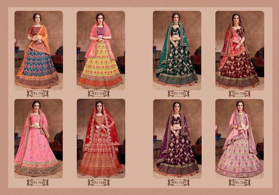 ZEEL CLOTHING NEO TRADITIONAL VOL 1 7101-7108 SERIES LEHENGA CHOLI COLLECTION BEST RATE